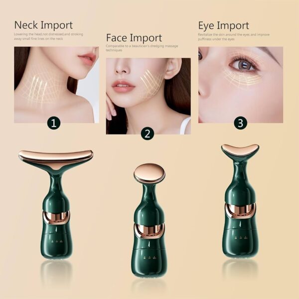 3 in 1 Anti Wrinkles Face Neck
Eyes Massager