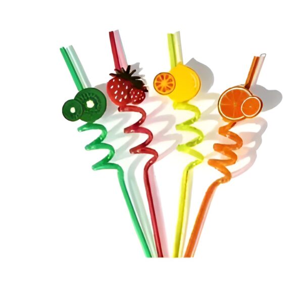 4 PCS Curly Reusable Straws