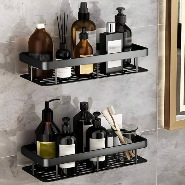 BATHROOM RACK - [ BLACK - ALUMINUM ]