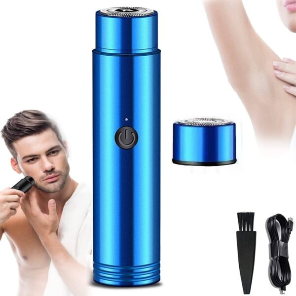 Mini Portable Electric Shaver Blue