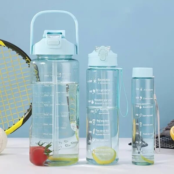 TRANSPARENT WATER BOTTLE 3PCS
SET - 3 IN 1